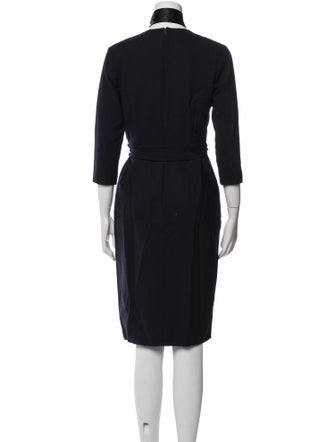 Max Mara Virgin Wool Midi Length Dress