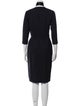 Max Mara Virgin Wool Midi Length Dress