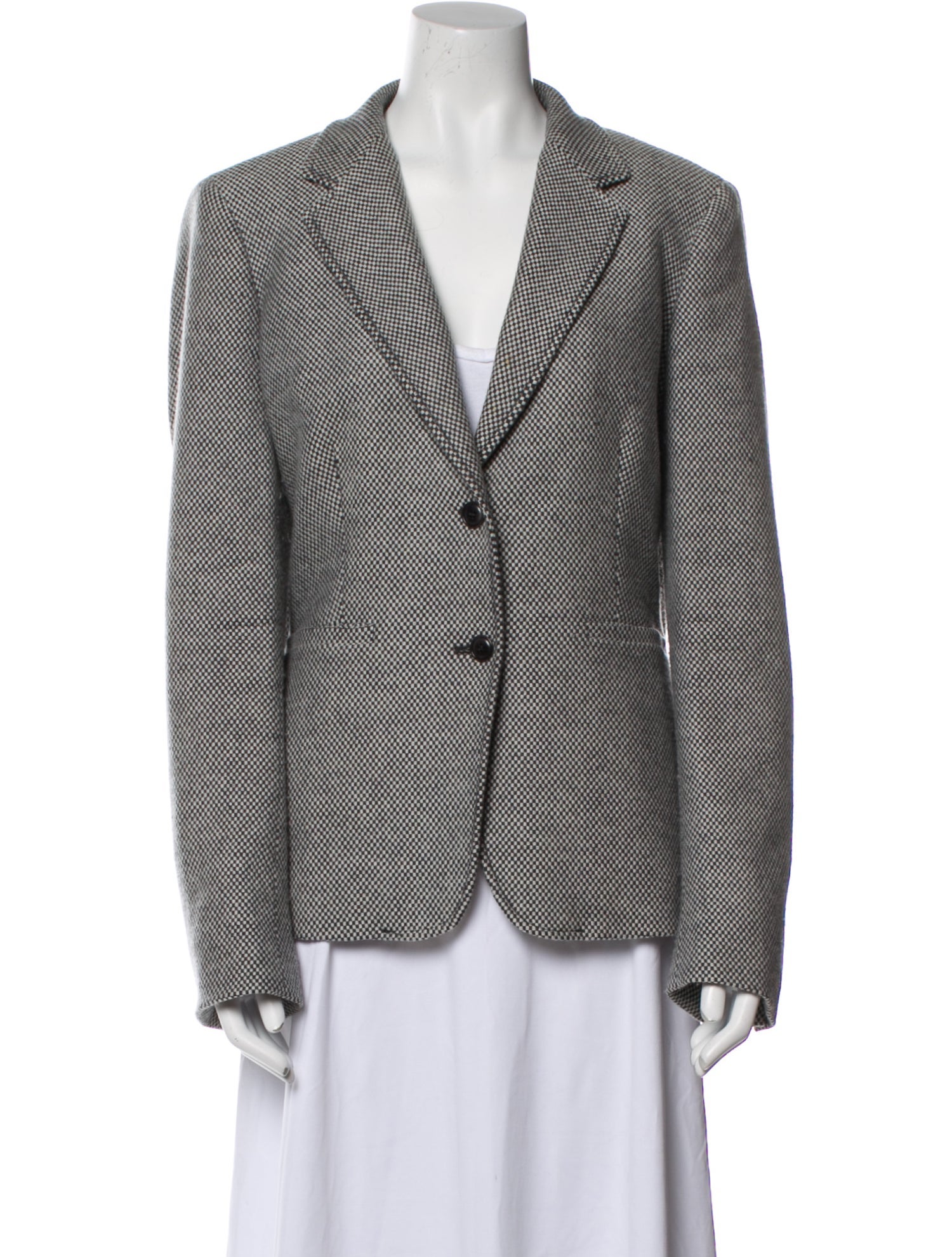 Max Mara Virgin Wool Printed Blazer