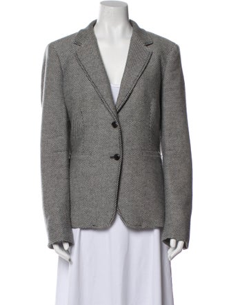 Max Mara Virgin Wool Printed Blazer
