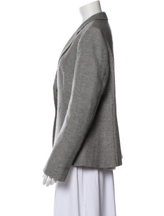 Max Mara Virgin Wool Printed Blazer