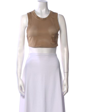 Max Mara Scoop Neck Sleeveless Crop Top