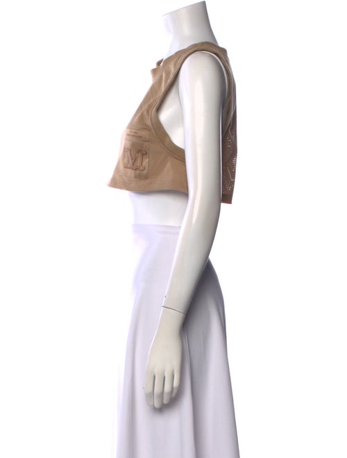 Max Mara Scoop Neck Sleeveless Crop Top