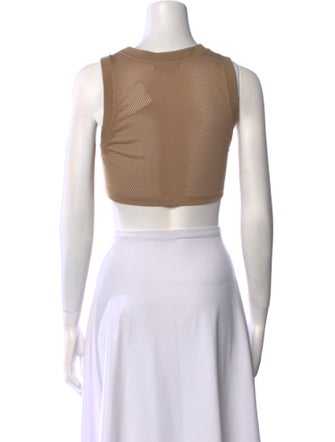 Max Mara Scoop Neck Sleeveless Crop Top