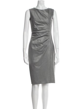 Max Mara Virgin Wool Knee-Length Dress