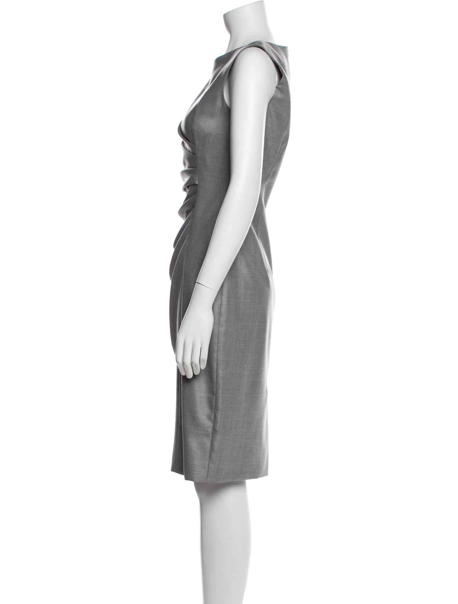 Max Mara Virgin Wool Knee-Length Dress