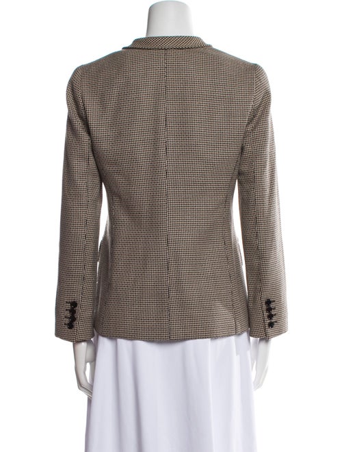 Max Mara Virgin Wool Plaid Print Blazer