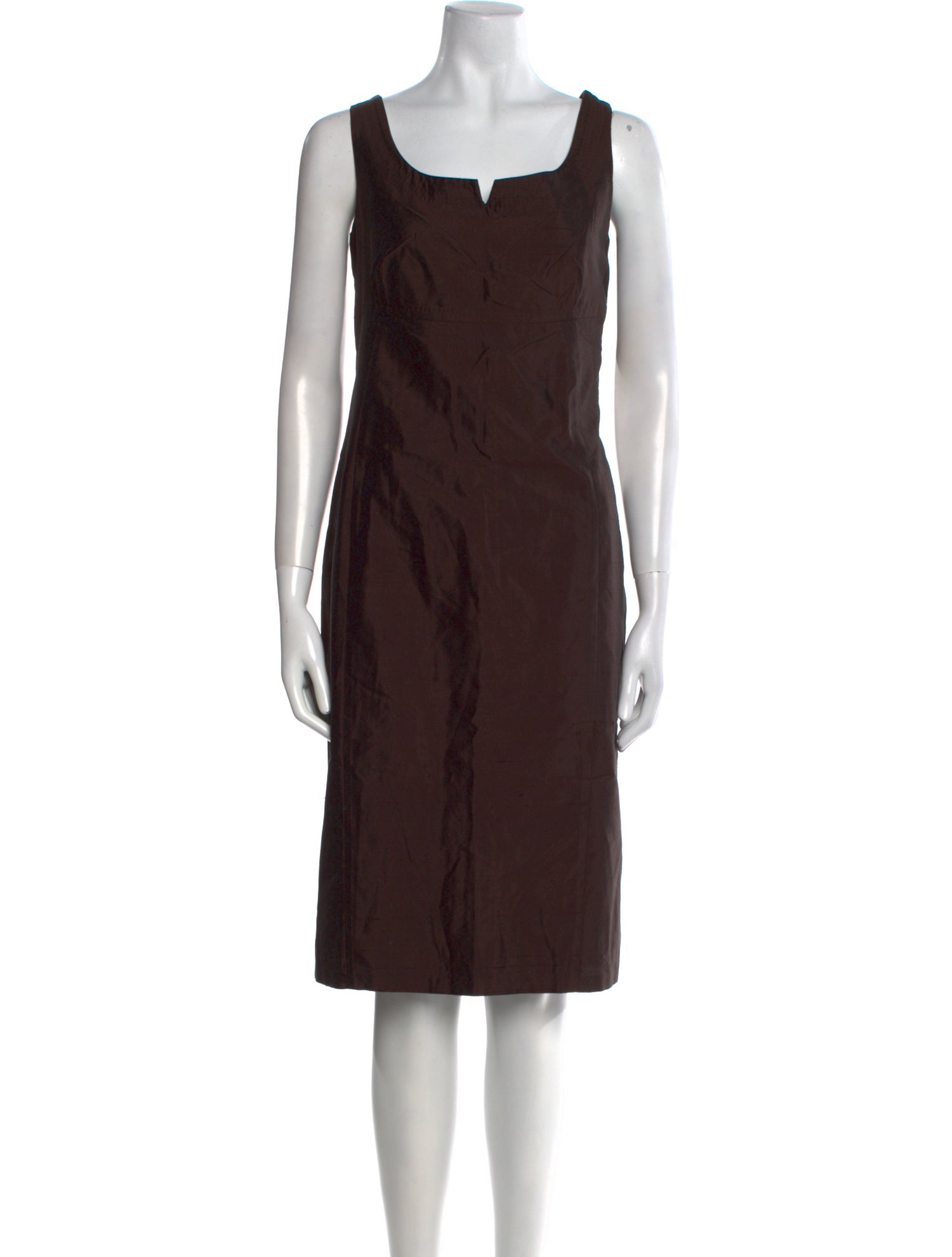 Max Mara Square Neckline Midi Length Dress