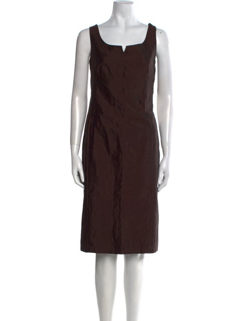 Max Mara Square Neckline Midi Length Dress