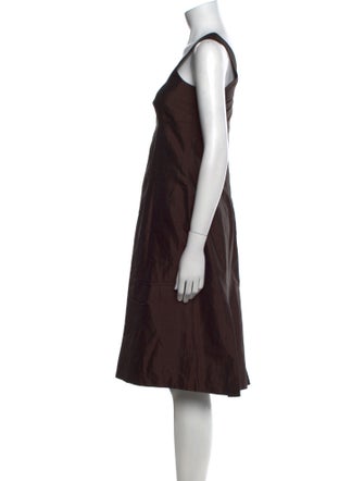 Max Mara Square Neckline Midi Length Dress