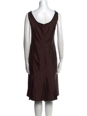 Max Mara Square Neckline Midi Length Dress