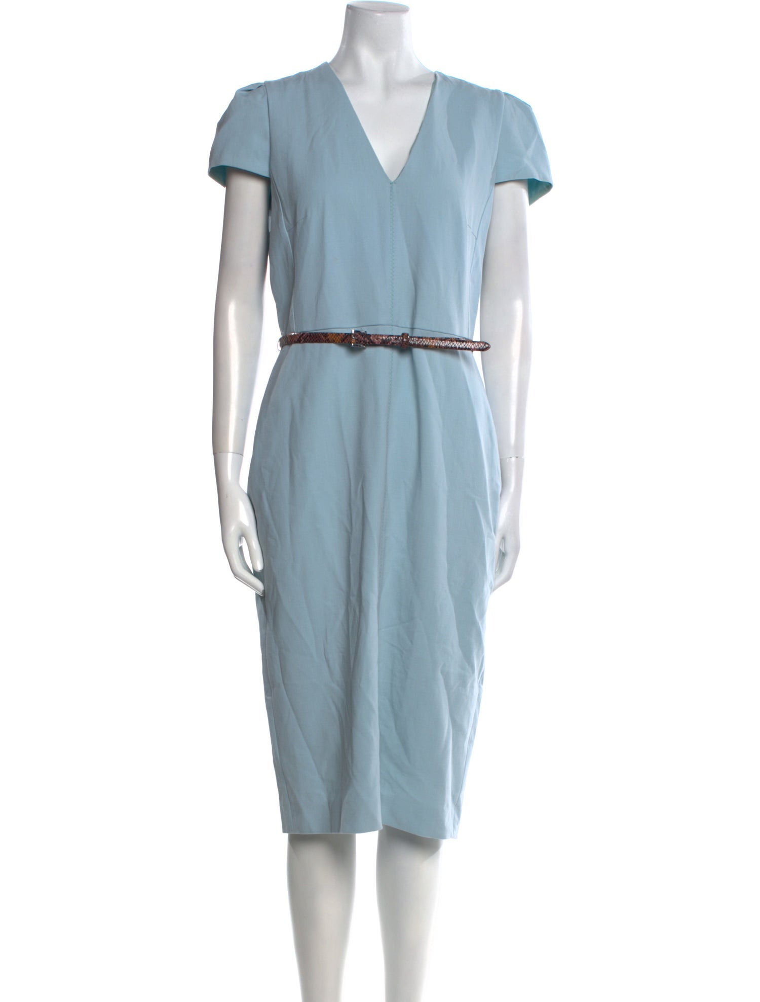 Max Mara Virgin Wool Midi Length Dress