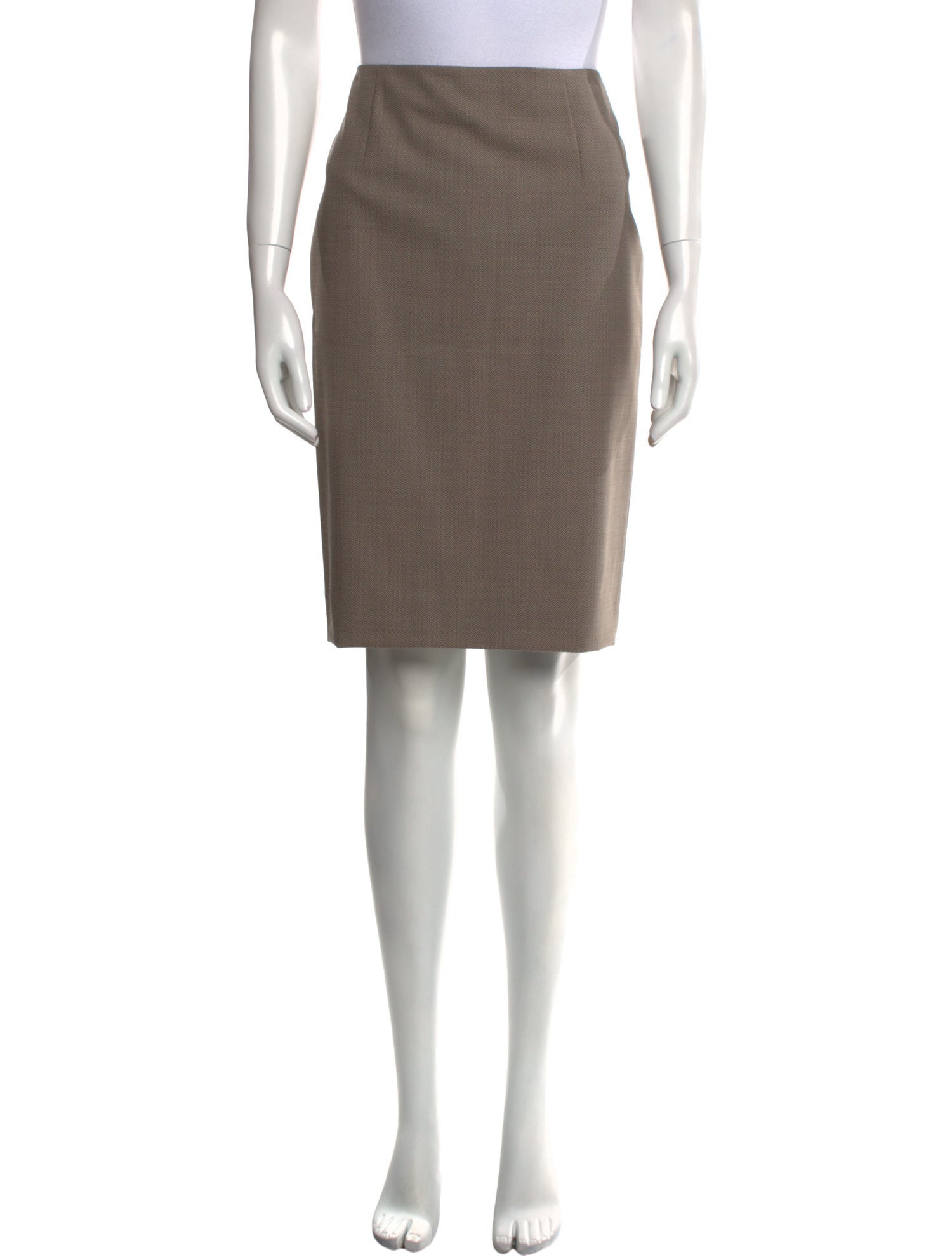 Max Mara Virgin Wool Knee-Length Skirt