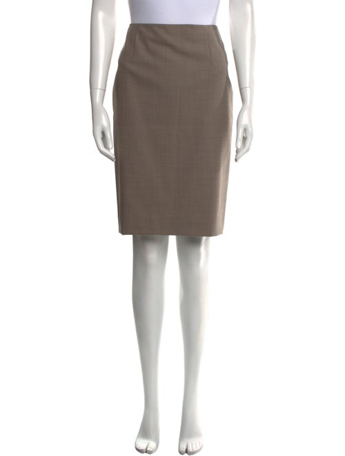 Max Mara Virgin Wool Knee-Length Skirt