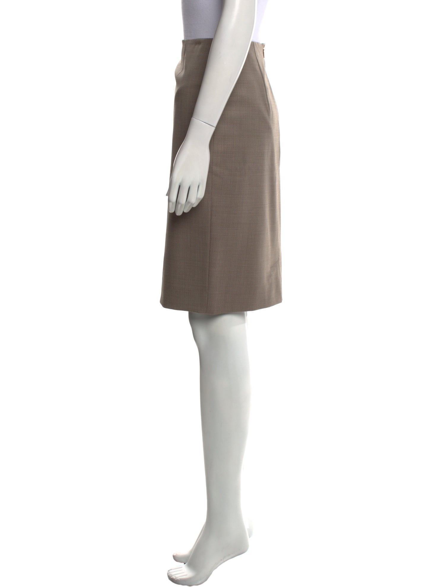 Max Mara Virgin Wool Knee-Length Skirt