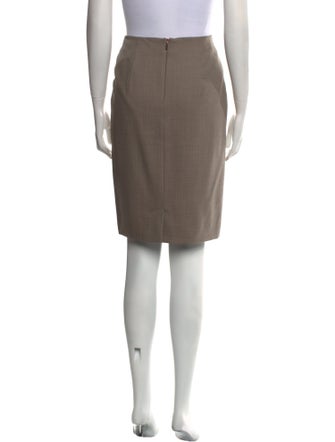 Max Mara Virgin Wool Knee-Length Skirt