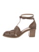 Max Mara Leather T-Strap Pumps