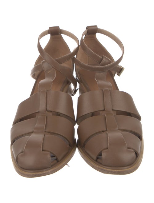 Max Mara Leather T-Strap Pumps