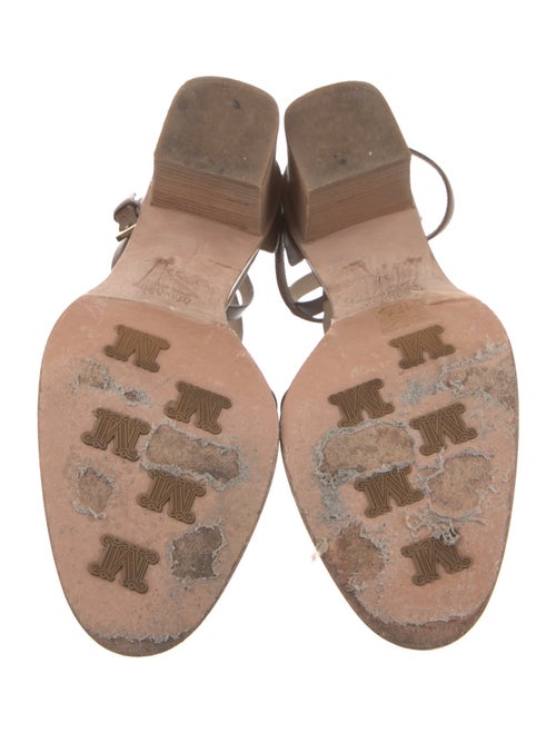 Max Mara Leather T-Strap Pumps