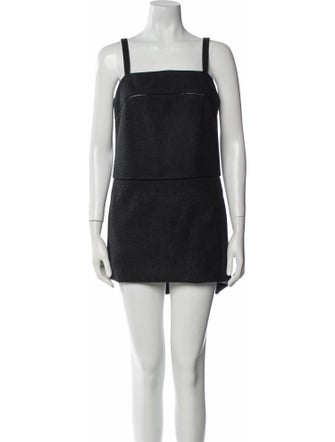 Max Mara Square Neckline Mini Dress