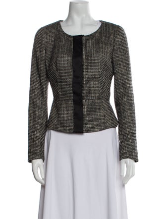 Max Mara Virgin Wool Printed Evening Jacket