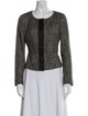 Max Mara Virgin Wool Printed Evening Jacket