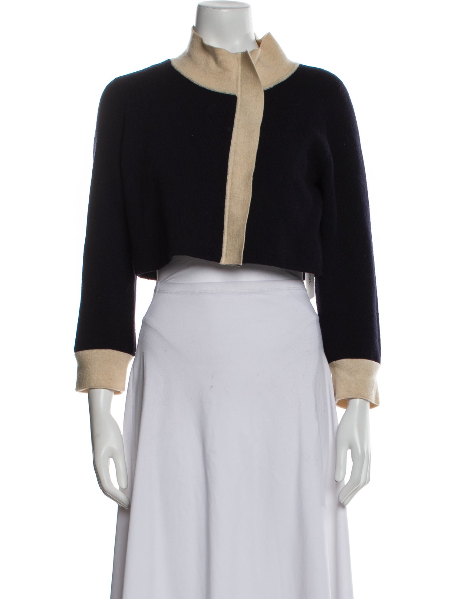 Max Mara Virgin Wool Mock Neck Sweater