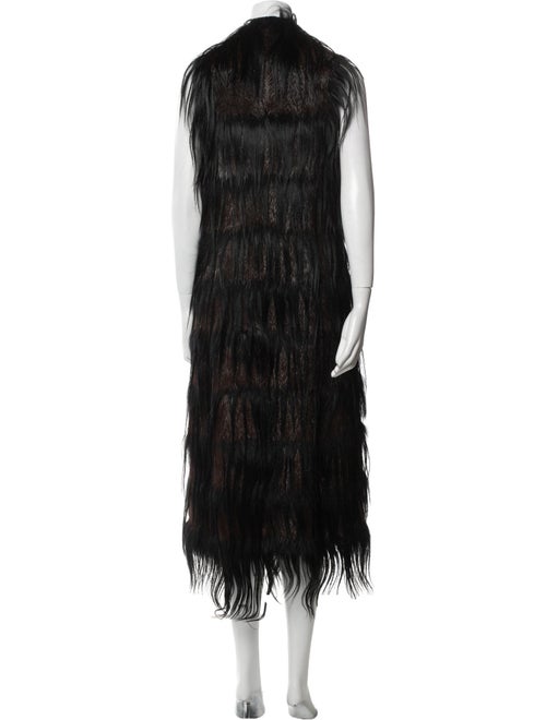 Max Mara Leather Faux Fur Coat