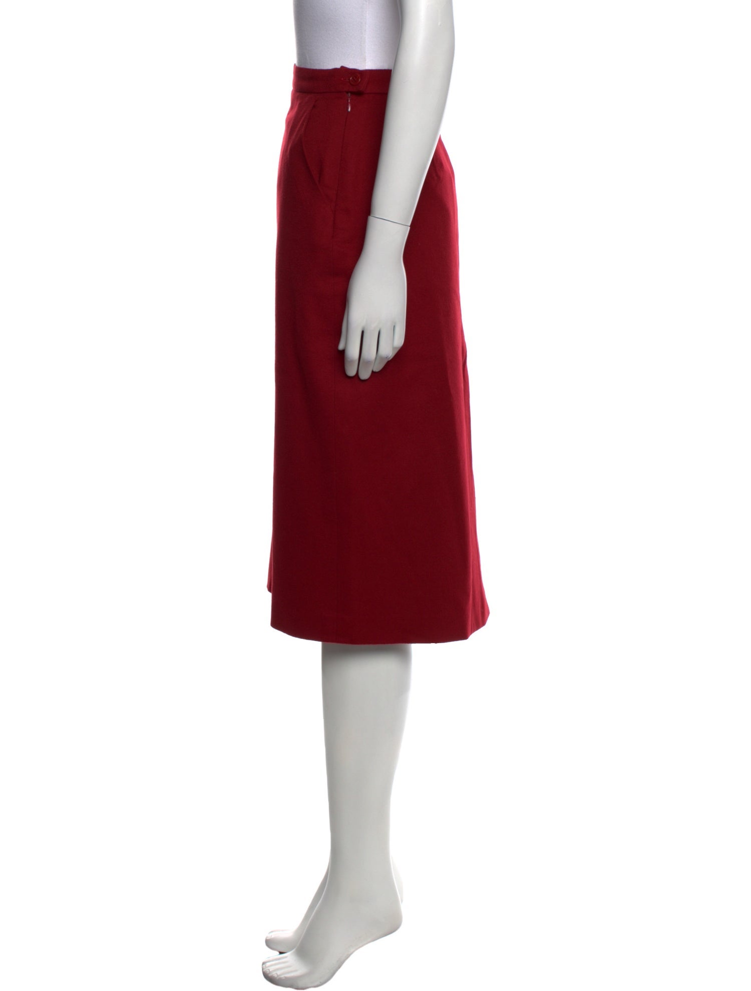 Max Mara Virgin Wool Knee-Length Skirt
