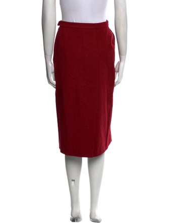 Max Mara Virgin Wool Knee-Length Skirt