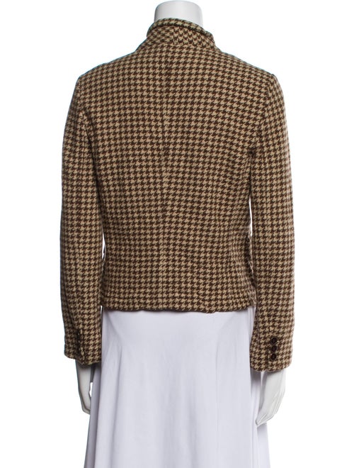 Weekend Max Mara Wool Houndstooth Print Blazer