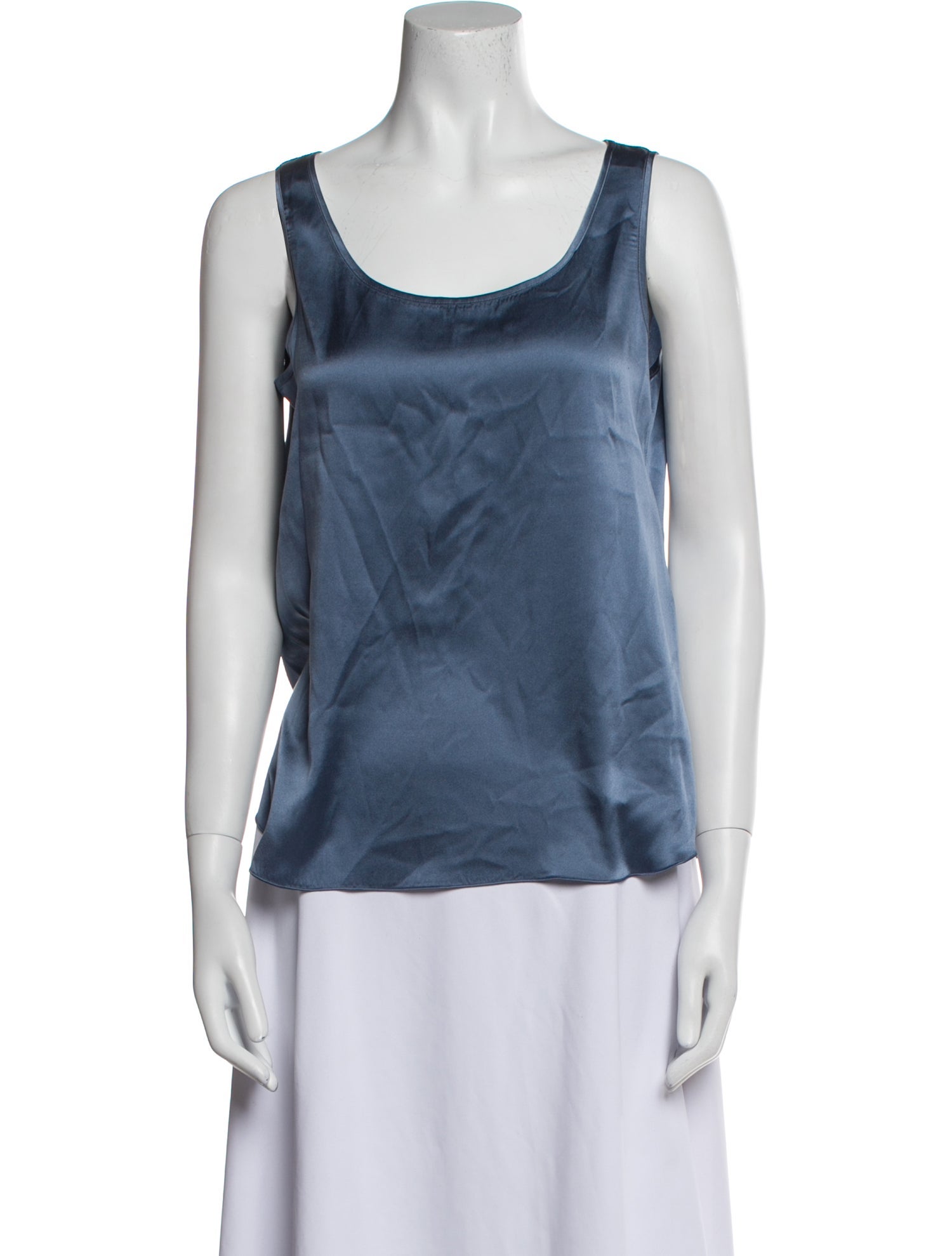 Max Mara Silk Scoop Neck Top