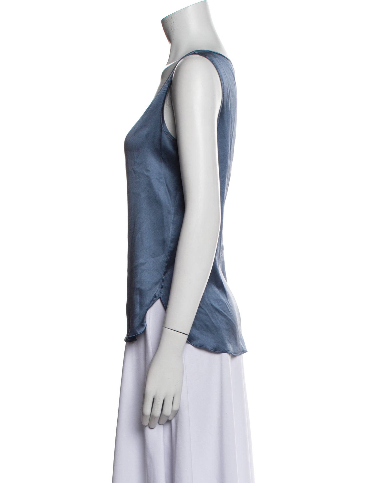 Max Mara Silk Scoop Neck Top