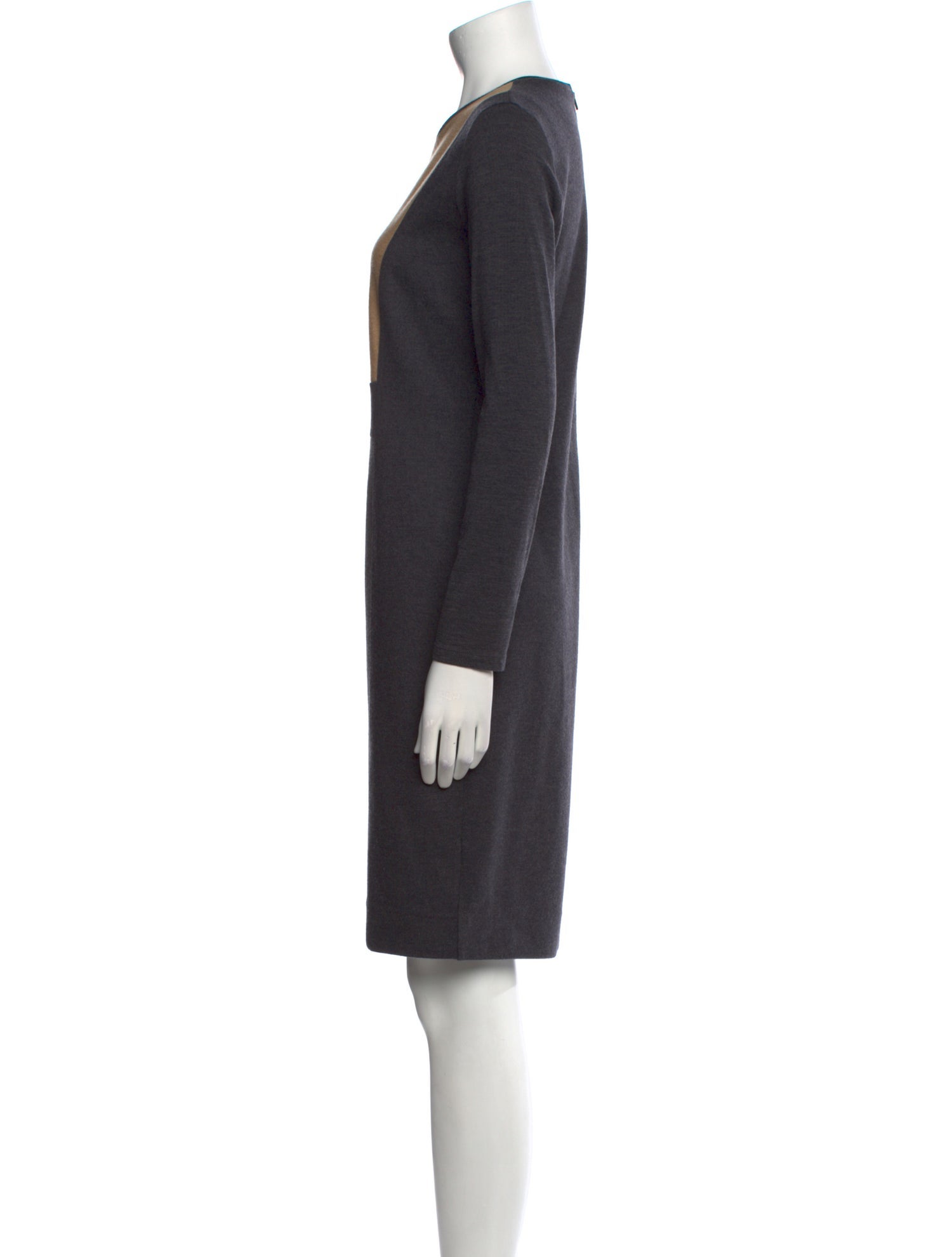 Max Mara Virgin Wool Knee-Length Dress