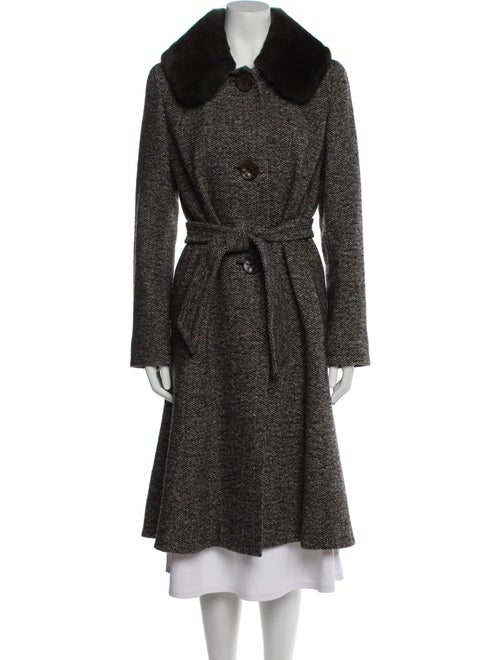 Max Mara Virgin Wool Colorblock Pattern Evening Jacket