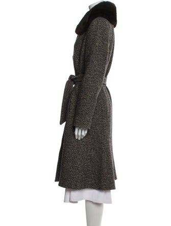 Max Mara Virgin Wool Colorblock Pattern Evening Jacket