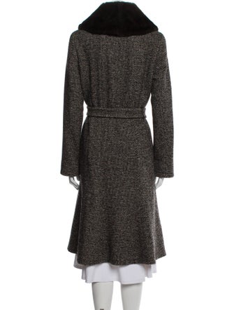 Max Mara Virgin Wool Colorblock Pattern Evening Jacket