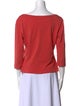 Max Mara Bateau Neckline Three-Quarter Sleeve Top