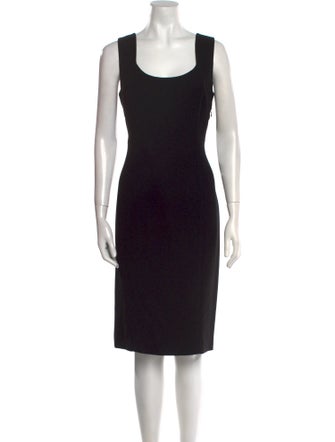 Max Mara Scoop Neck Knee-Length Dress