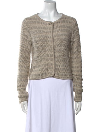 Max Mara Striped Scoop Neck Sweater