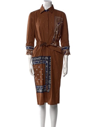 Max Mara Printed Midi Length Dress