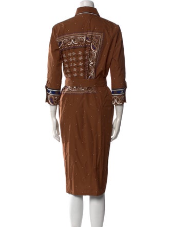 Max Mara Printed Midi Length Dress