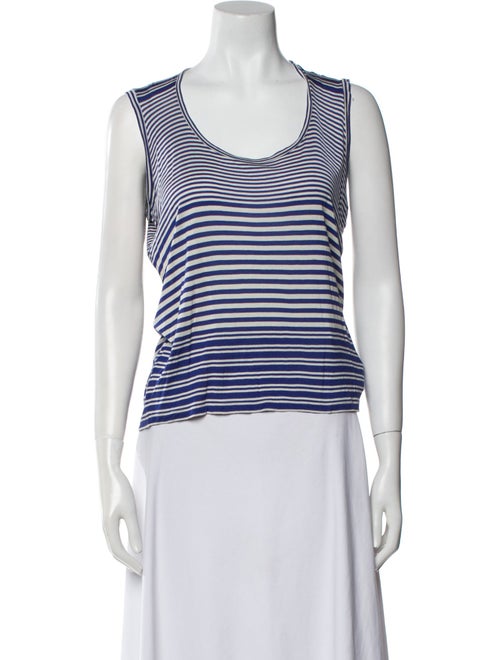 Max Mara Striped Scoop Neck Top