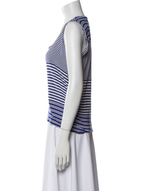 Max Mara Striped Scoop Neck Top