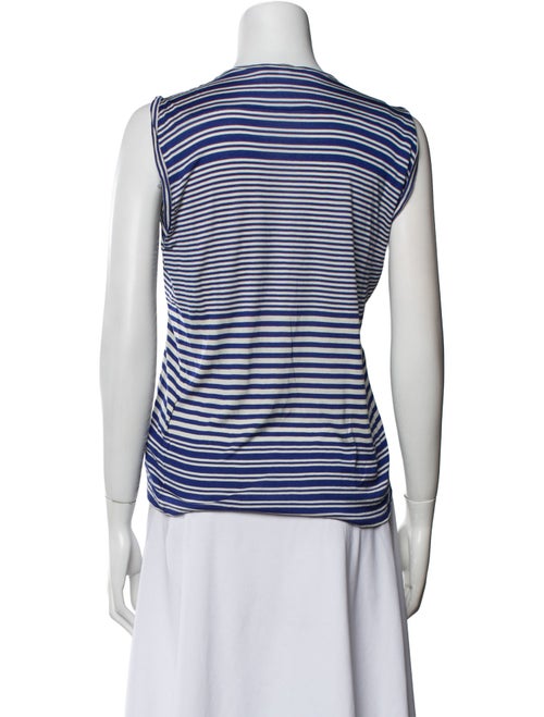 Max Mara Striped Scoop Neck Top