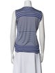 Max Mara Striped Scoop Neck Top