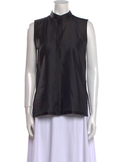Max Mara Silk Mock Neck Blouse