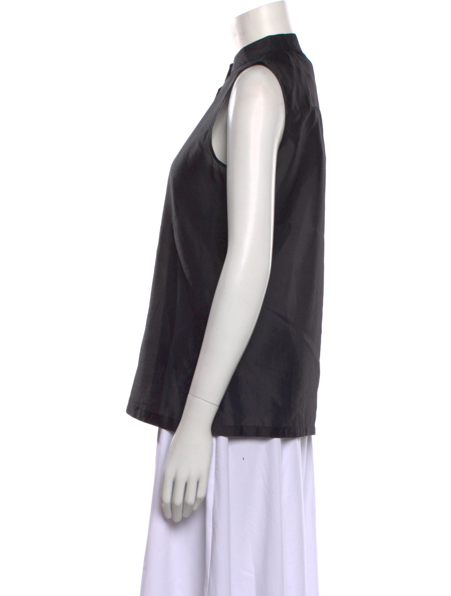 Max Mara Silk Mock Neck Blouse