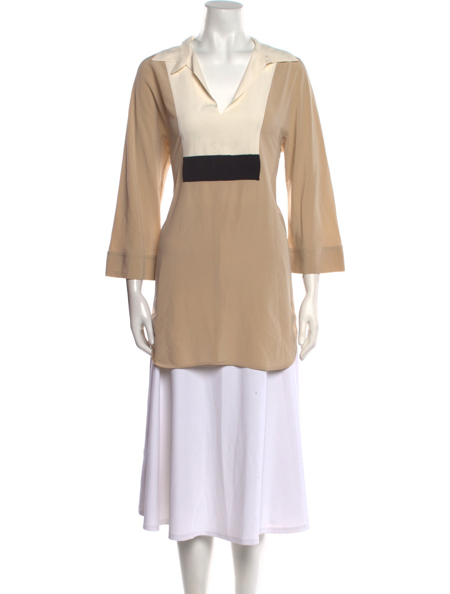 Max Mara Silk Square Neckline Tunic