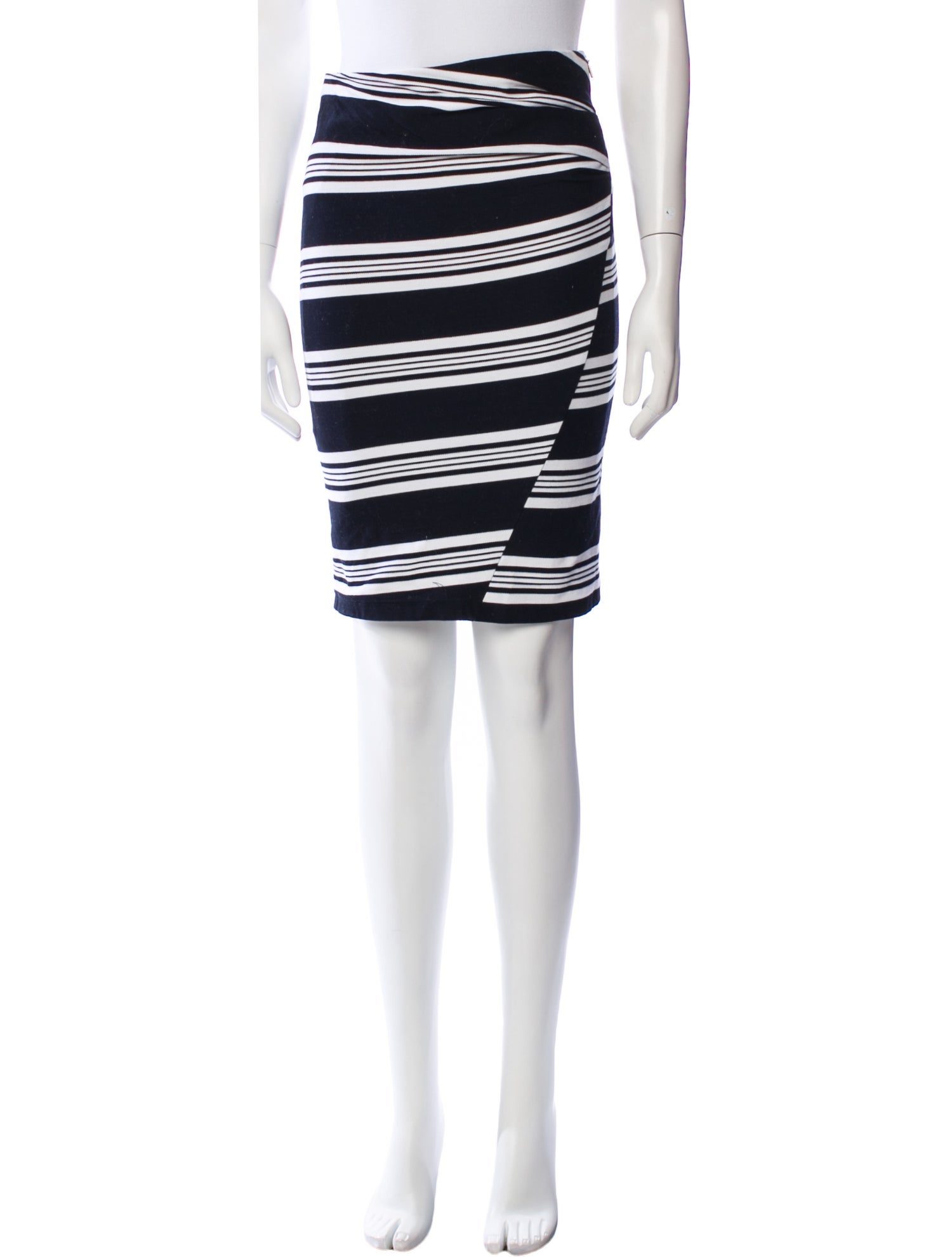Max Mara Striped Knee-Length Skirt